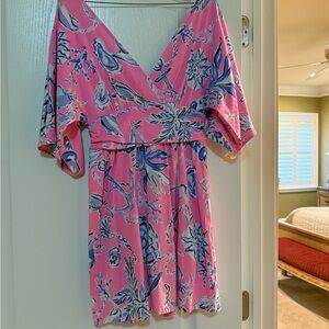 Lilly Pulitzer Pink and Blue Patterned Dress